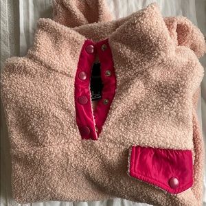 Pink forever 21 cropped pullover